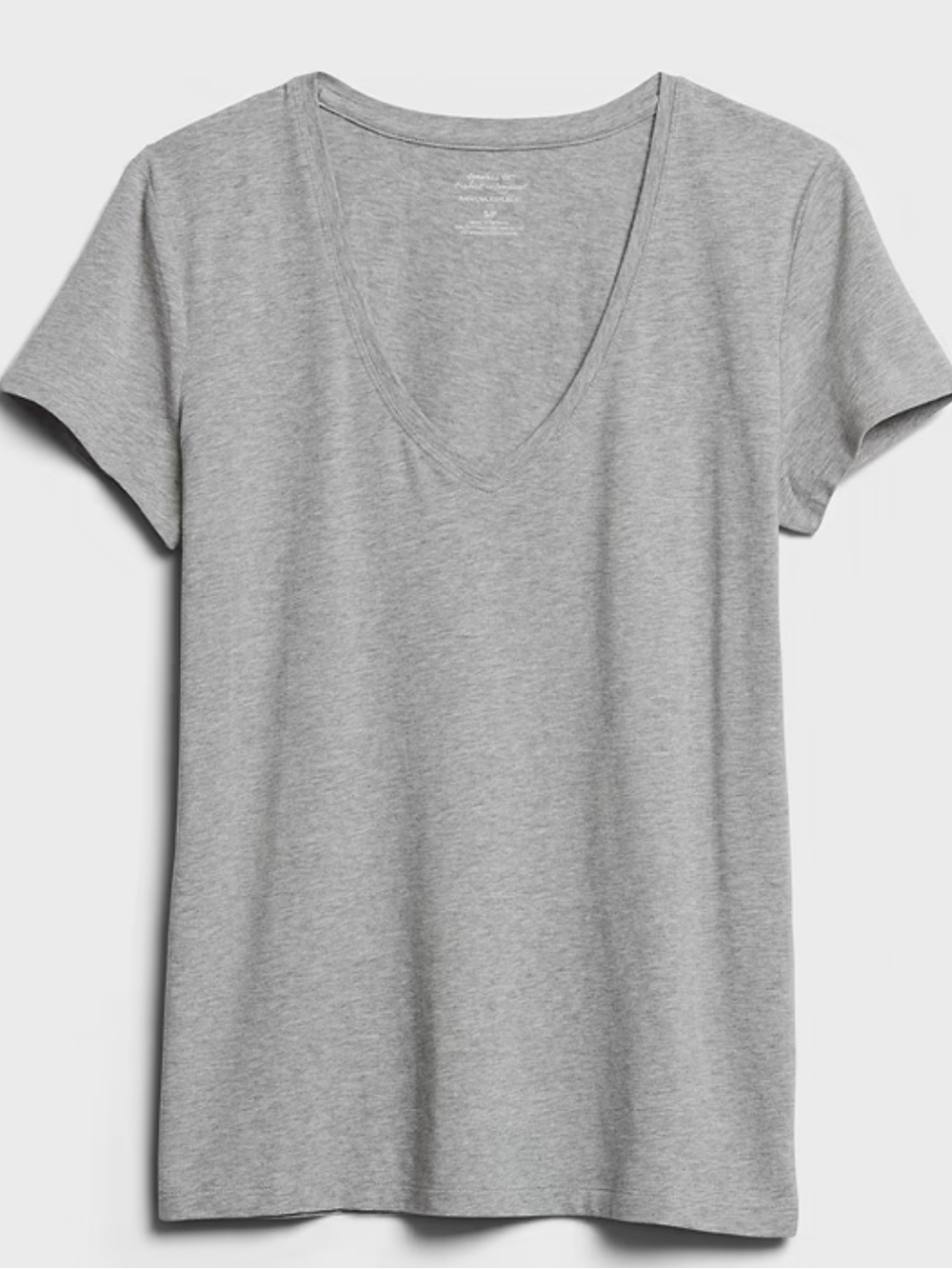 Banana Republic Women’s Short Sleeve v neck Tee - grey
